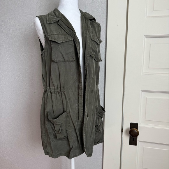 A New Day Utility Vest Size Small Lyocell Olive Green - Picture 2 of 7